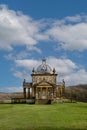 Vertical landscape of The Temple of the Four Winds in the gardens of Castle Howard, UK Royalty Free Stock Photo