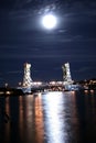 Vertical lift bridge Royalty Free Stock Photo