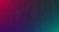 Vertical lines of binary code over a gradient background shift from magenta to teal. The Royalty Free Stock Photo