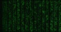 Digital Rain in Green Matrix Royalty Free Stock Photo
