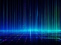 vertical lines of colorful light with digital glitch effects Dark background generative AI