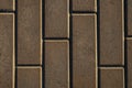 Vertical lines of rhythmic texture of brown paving slabs