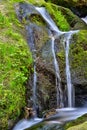Vertical long exposure shot of the Lohnbachfall in Austria Royalty Free Stock Photo