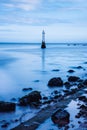 Vertical long exposure shot of the Phillip Lucette lighthouse