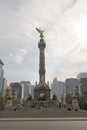 Vertical low angle shot of The Angel of Independence in Mexico City, Mexico