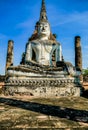 Vertical low angle shot of a Buddha statue in Luang Prabang Temple in Laos, Asia Royalty Free Stock Photo