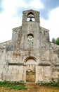 Vertical low angle shot of an old historic chapel in the Canary Islands Royalty Free Stock Photo