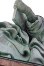 Vertical low angle shot of the the Statue of Liberty in New York City Royalty Free Stock Photo