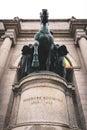 Vertical low angle shot of Theodore Roosevelt Statue on a horse in New York City, New York