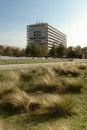 Vertical of the Makedonia Palace Hotel in waterfront Thessaloniki, Greece. Royalty Free Stock Photo