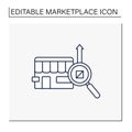 Vertical marketplace line icon