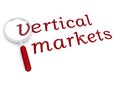 Vertical markets with magnifiying glass