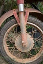 Vertical MCU muddy front fork and wheel of light motorcycle