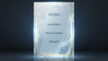 Vertical menu with golden border and icy crystal Royalty Free Stock Photo