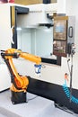 Vertical milling machining machine and robotic arm