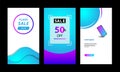 Vertical modern fluid banner template for sale promotion