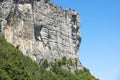 Vertical mountain . Rock climbing the steep cliffs of the mountains . Royalty Free Stock Photo