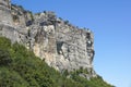 Vertical mountain . Rock climbing the steep cliffs of the mountains . Royalty Free Stock Photo