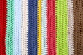 vertical multi colored crochet lines pattern