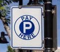 Vertical Municapal Parking Meter Sign Royalty Free Stock Photo