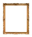 Vertical narrow baroque wooden picture frame