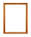 Vertical narrow simple wood picture frame