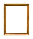 Vertical narrow vintage wooden painting frame