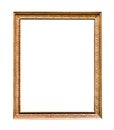 Vertical narrow vintage wooden picture frame Royalty Free Stock Photo