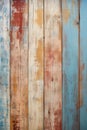 vertical old weathered pastel colored painted wooden board texture wall background, rustic hardwood planks surface Royalty Free Stock Photo