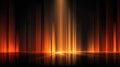 Vertical orange light beams with glowing reflections in a dark futuristic environment Royalty Free Stock Photo
