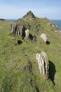 Vertical outcrops of Mort Slate Royalty Free Stock Photo