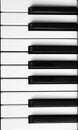 Vertical overhead shot of piano keys