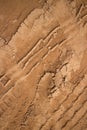 Vertical overhed view of tire tracks on semi-muddy road Royalty Free Stock Photo