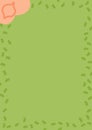 Vertical page Green texture pattern background. Stock vector illustration