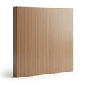 A vertical panel with a ribbed texture in a light brown wood grain finish board material Royalty Free Stock Photo