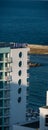 Vertical panorama of beachfront 4 stars Berlin Golden Beach Hotel in Bulgaria