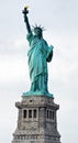 Vertical panoramic view of Statue of Liberty