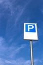 Vertical parking signal Royalty Free Stock Photo