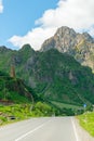 Vertical photo of the Caucasus landscape