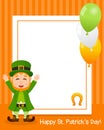 Vertical Photo Frame with Leprechaun