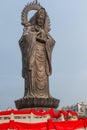 Vertical photo of Guanying Buddha statue at Guiyuan Buddhist Temple in Wuhan Hubei China Royalty Free Stock Photo