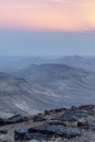 Vertical photo magic desert sunrise landscape over Israel judean desert holy land