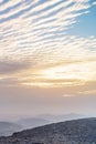 Vertical photo magic morning orange sunrise dawn over holy land judean desert in Israel