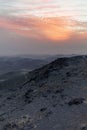 Vertical photo magic sunrise dawn over holy land judean desert in Israel