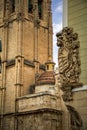Vertical photo of the tower of the church of Santas Justa y Sufina in Orihuela Royalty Free Stock Photo
