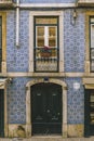 Typical door and window with tiles of Lisbon