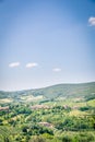 View into italian country near the famous San Gimignano town Royalty Free Stock Photo