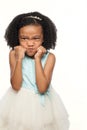 Adorable African American Young Girl with Cute Facial Expression