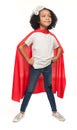 Young African American Girl Wearing a Super Hero Costume