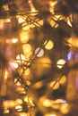 vertical picture background concept Christmas lights yellow illumination garland lamps Royalty Free Stock Photo